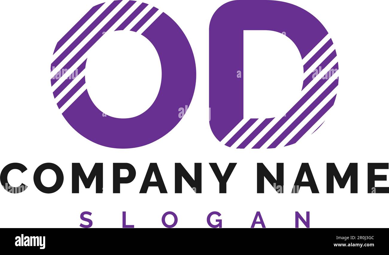 Design des OD Letter-Logos. Logo des OD-Buchstabens Vector Illustration - Vector Stock Vektor