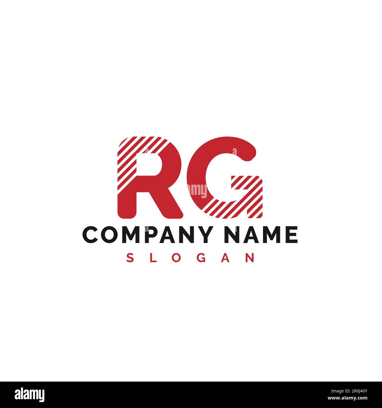 Design des RG Letter Logos. RG Letter Logo Vector Illustration - Vector Stock Vektor
