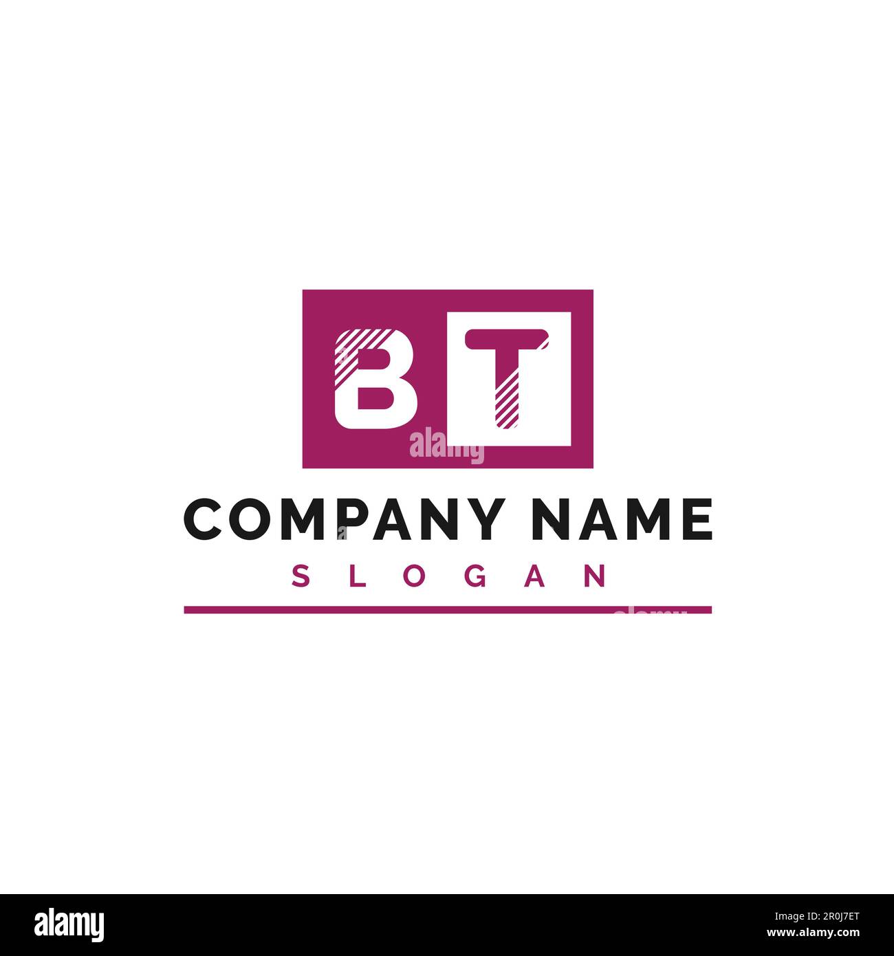 BT-Logo-Design. BT Letter Logo Vector Illustration - Vector Stock Vektor