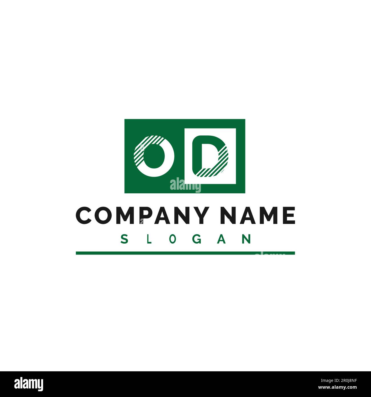 OD-Logo-Design. Abbildung des OD-Buchstabenlogos – Vektor Stock Vektor