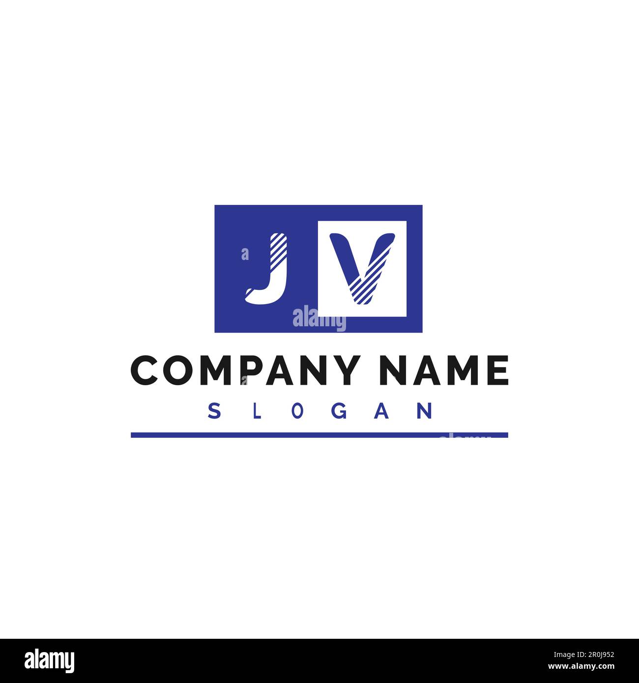 Design des JV Letter-Logos. JV Letter Logo Vector Illustration - Vector Stock Vektor