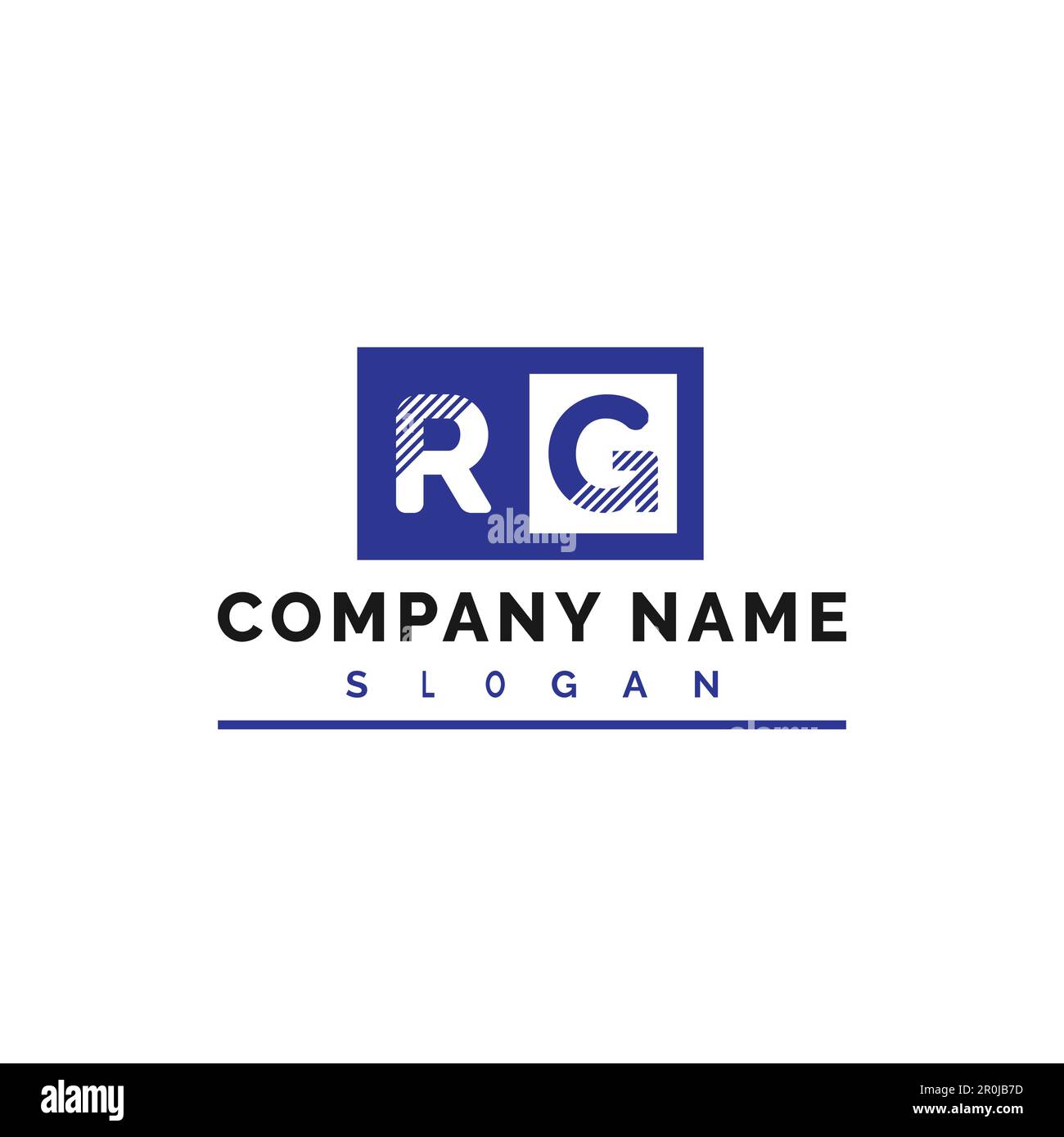 RG-Logo-Design. RG Letter Logo Vector Illustration - Vector Stock Vektor