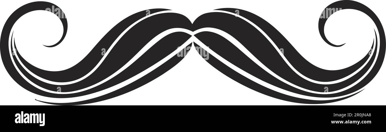 Schnurrbart-Symbol. Einfache Illustration des vektorsymbols für den italienischen Schnurrbart. Stock Vektor