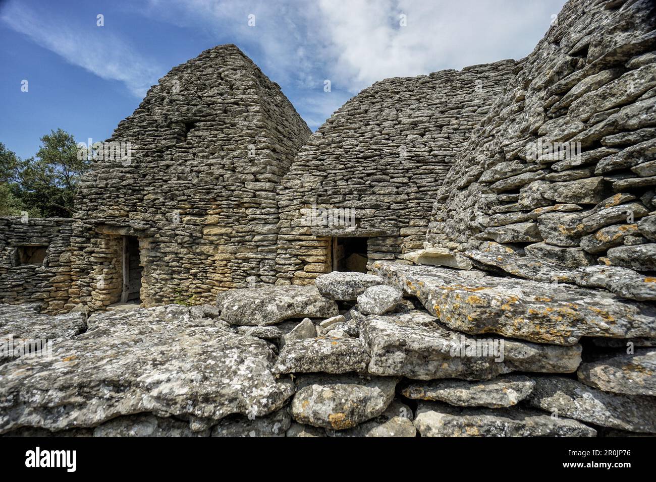 Stone Hut, Le Village des Bories, Freiluftmuseum in der Nähe von Gordes, Provence, Frankreich Stockfoto