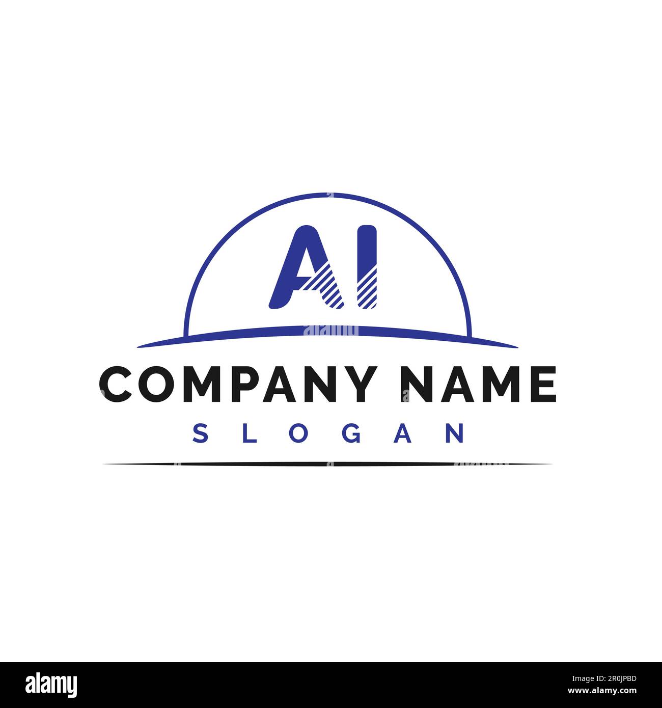 Logo-Design mit AI Letter. AI-Buchstabe Logo Vector Illustration - Vector Stock Vektor