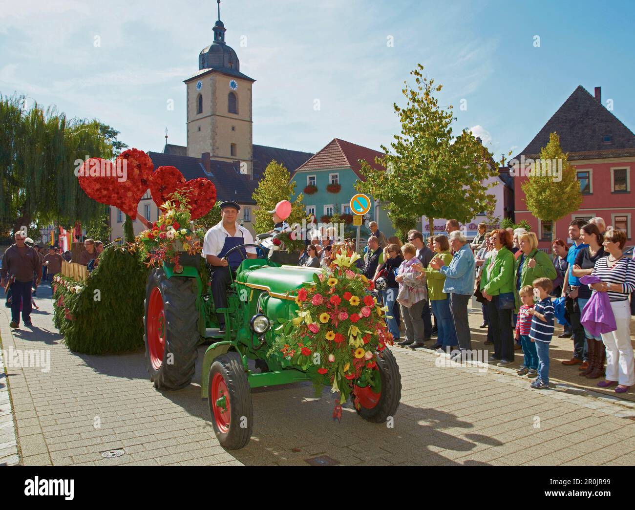 Erntefest, Tracht, Prozession, Gochsheim, Tradition, Unterfranken, Bayern, Deutschland, Europa Stockfoto