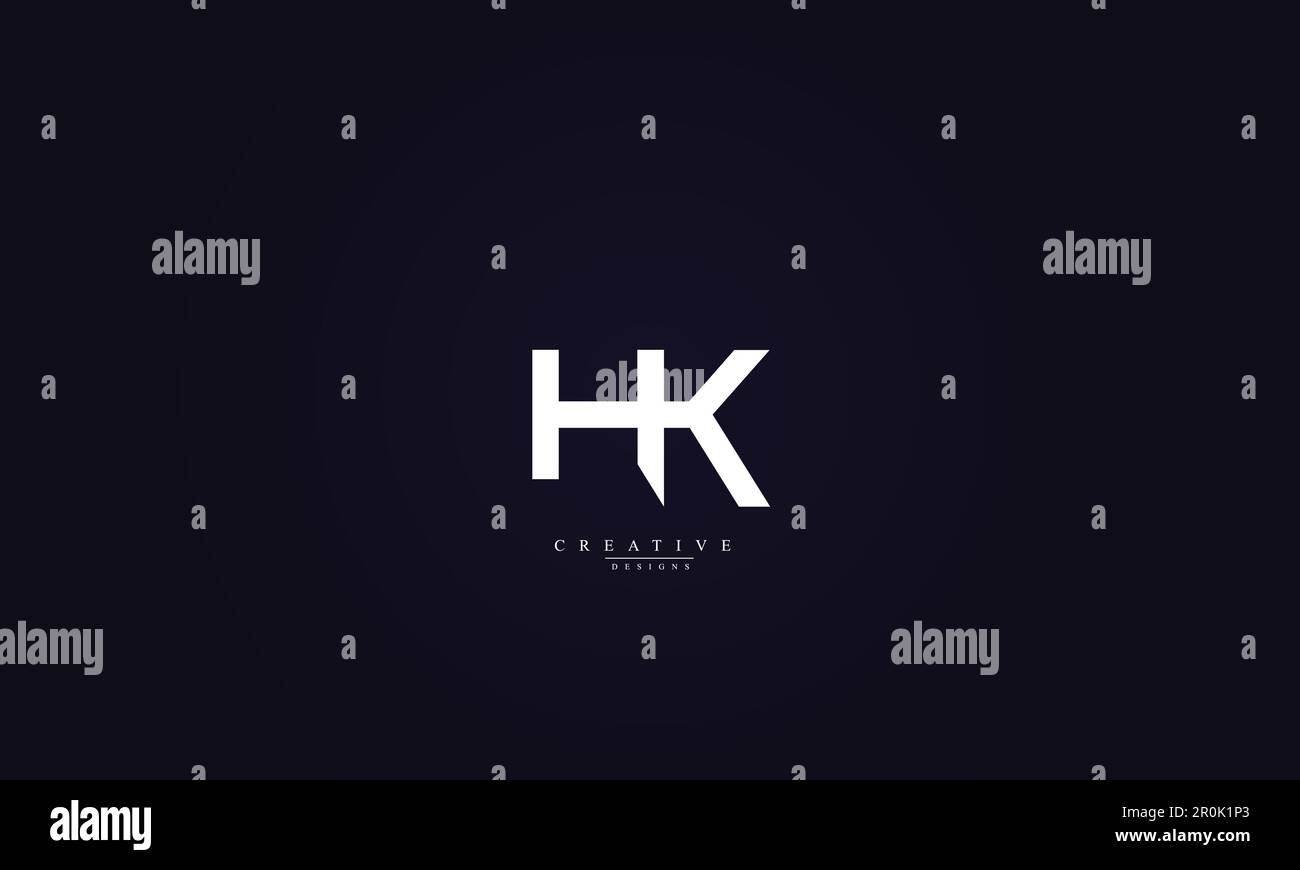 HK H K Vektor-Logo-Design Stock Vektor