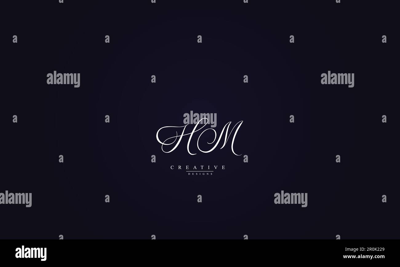 HM MH H M Vektor-Logo-Design Stock Vektor