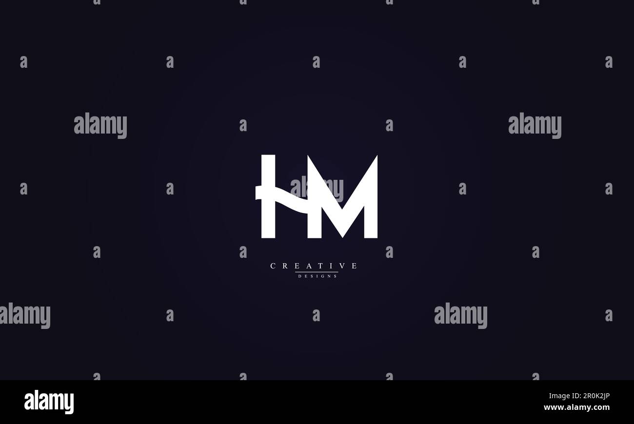 HM MH H M Vektor-Logo-Design Stock Vektor