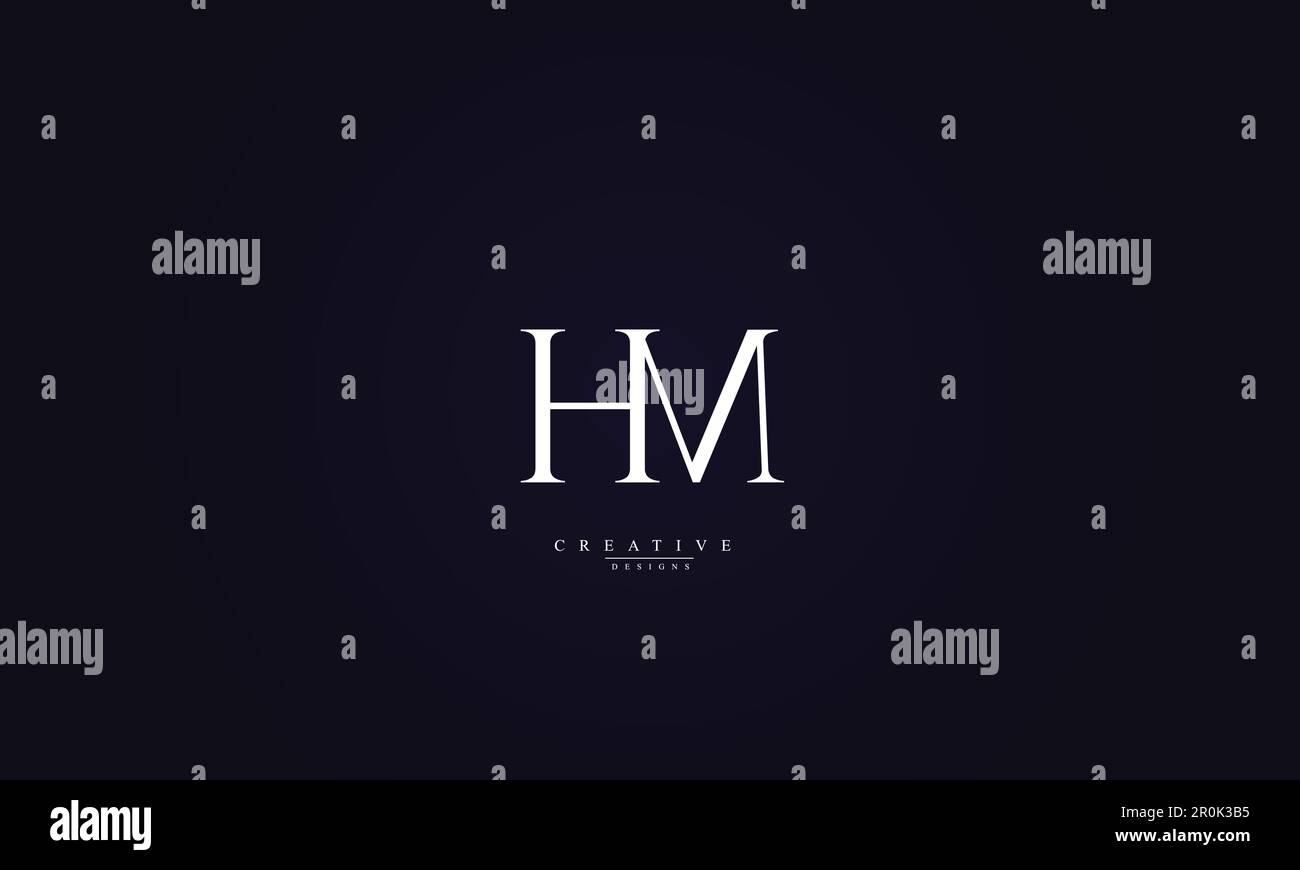 HM MH H M Vektor-Logo-Design Stock Vektor