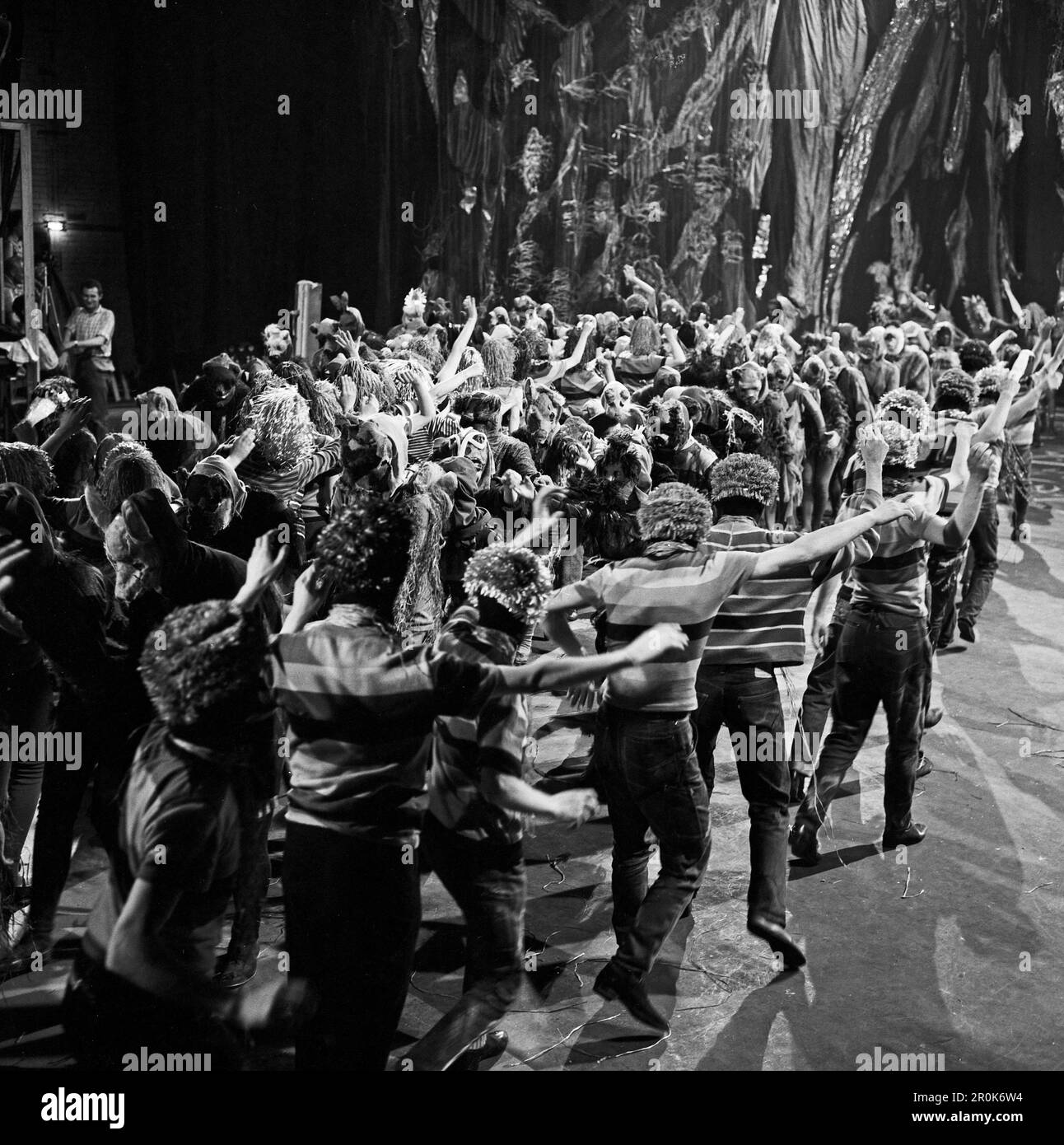 Faust, Spielfilm nach dem Stück von Johann Wolfgang von Goethe, Deutschland 1960, Regie: Peter Gorski, Szenenfoto der Walpurgnisnachtsequenz auf dem Brocken Stockfoto