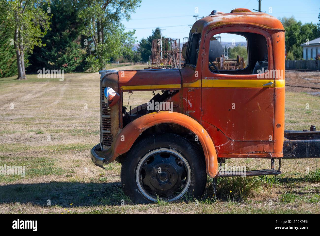 Old Bedford Truck, c1950, Middlemarch, Maniototo, Otago, Südinsel, Neuseeland Stockfoto