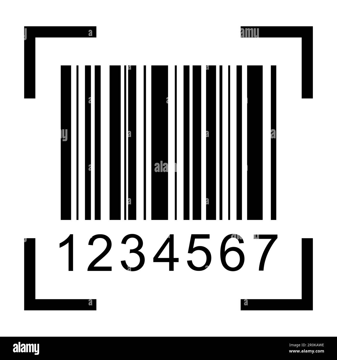 Barcode-Vektorsymbol. Barcode für flaches Web-Design. Isolierte Darstellung. Stock Vektor