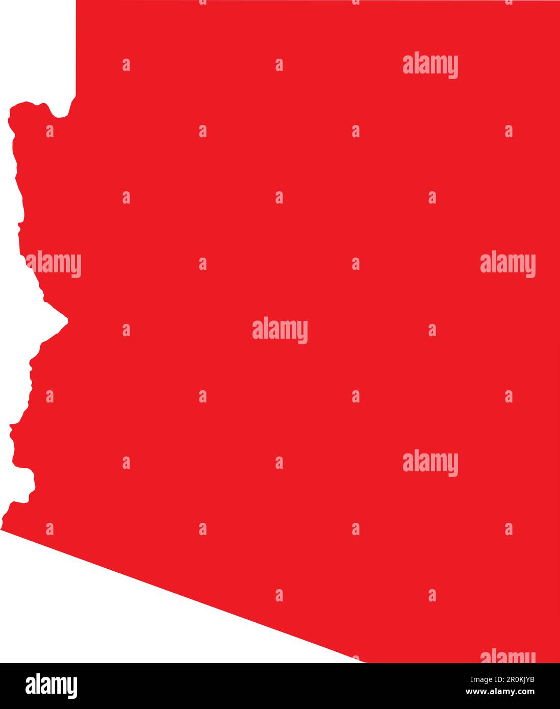 ROTE CMYK-Farbkarte von ARIZONA, USA Stock Vektor