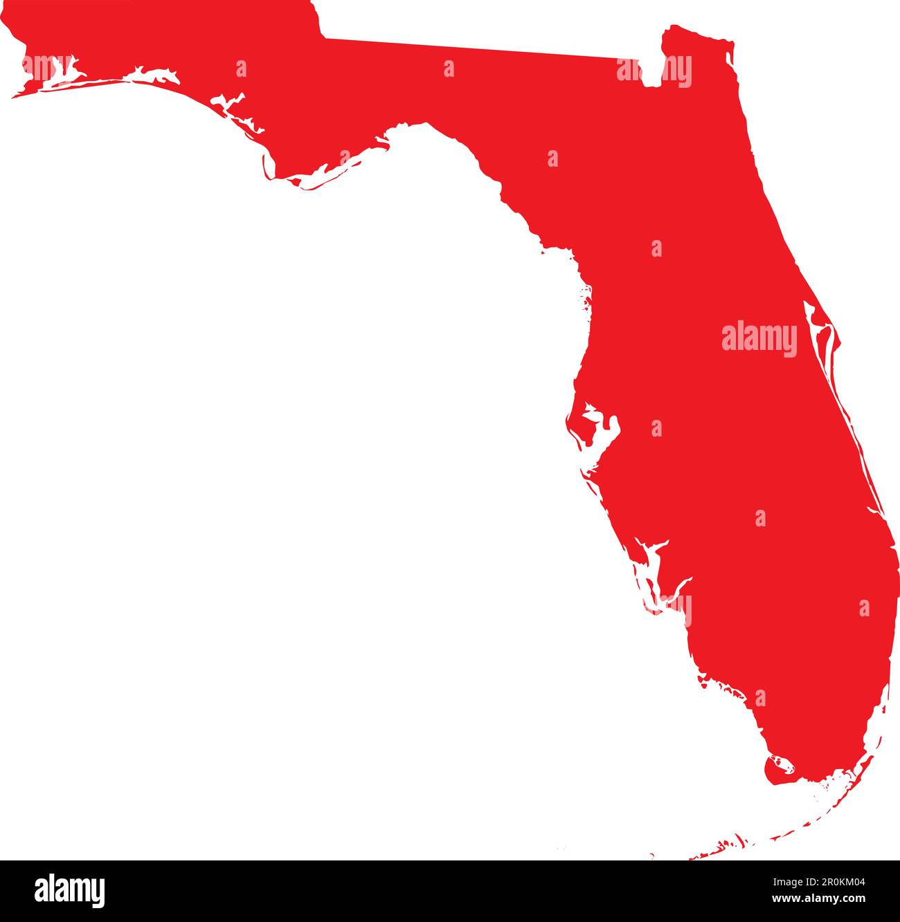 ROTE CMYK-Farbkarte von FLORIDA, USA Stock Vektor