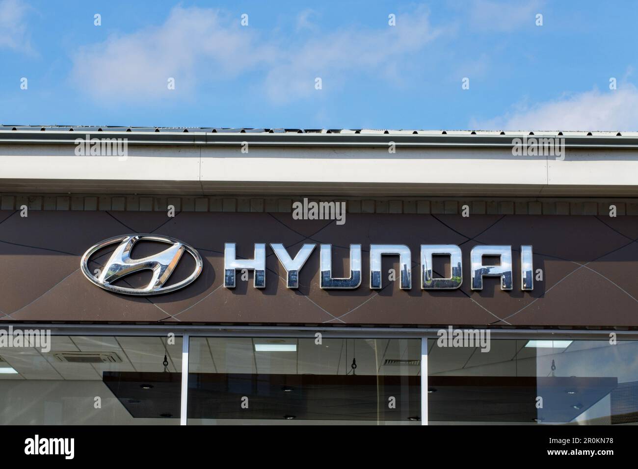 Hyundai Car Showroom, Lower High Street, Watford, Herts, England, UK Stockfoto