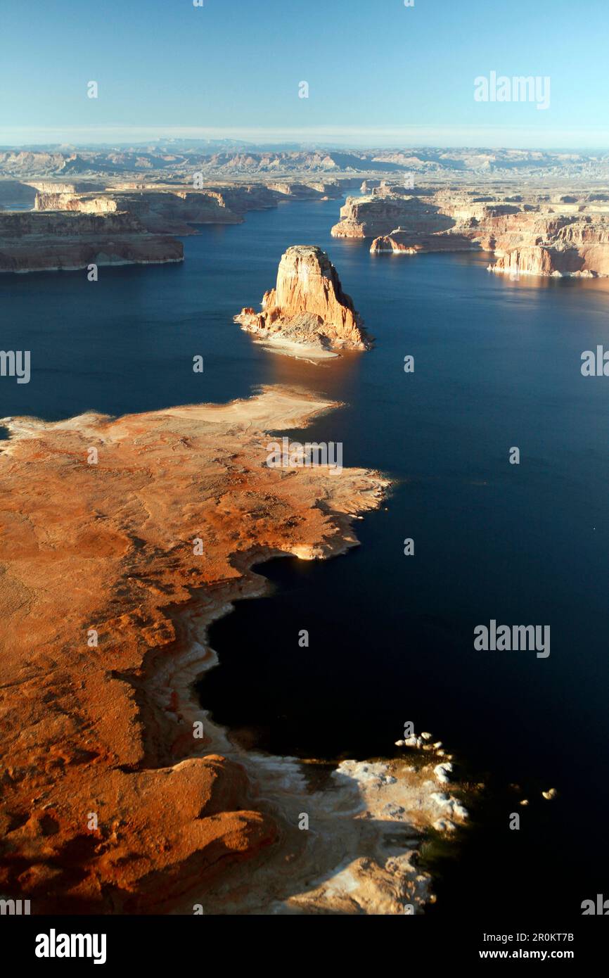USA, Utah, Lake Powell, Padre Bay nordöstlich von Page aus der Vogelperspektive Stockfoto