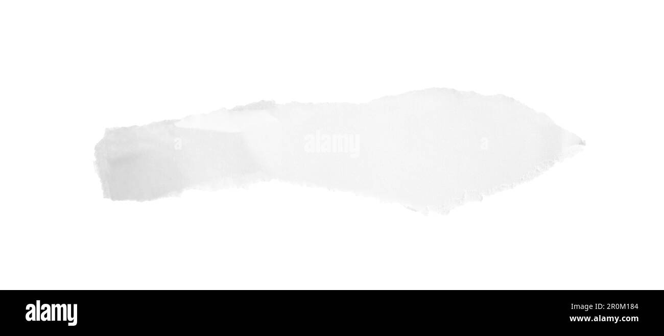 Ein Stück Papier, isoliert auf weiß. Platz für Text Stockfoto