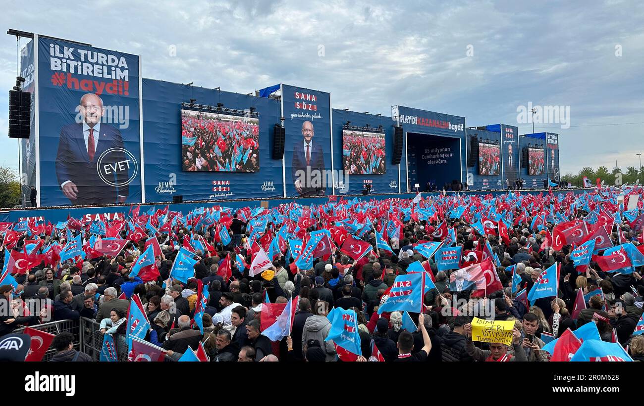 Der Wahlkampf von Kemal Kilicdaroglu, Führer der türkischen Opposition, in Istanbuls Stadtteil Maltepe in diesem Aktenfoto vom 6. Mai 2023. (CTK Pho Stockfoto