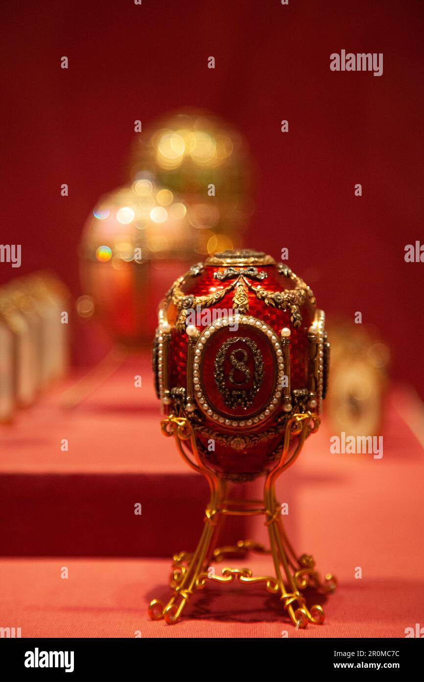 Imperial Caucasus Faberge Egg im Metropolitan Museum in New York, USA Stockfoto