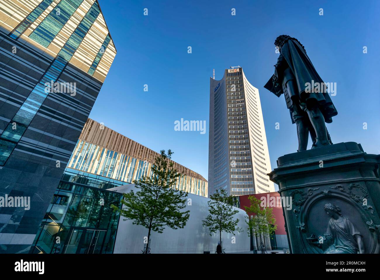 Neues Augusteum und Universität, Campus am Augustplatz, Leipzig, Sachsen, Deutschland Stockfoto