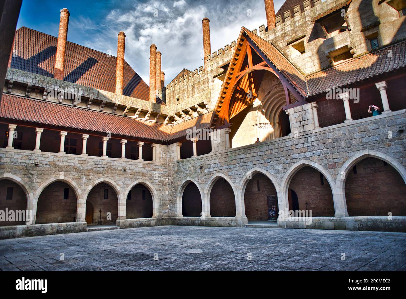 Paco dos Duques de Braganca (Herzogspalast), Guimarães, Minho, Guimarães, Nordportugal, Portugal, Stockfoto