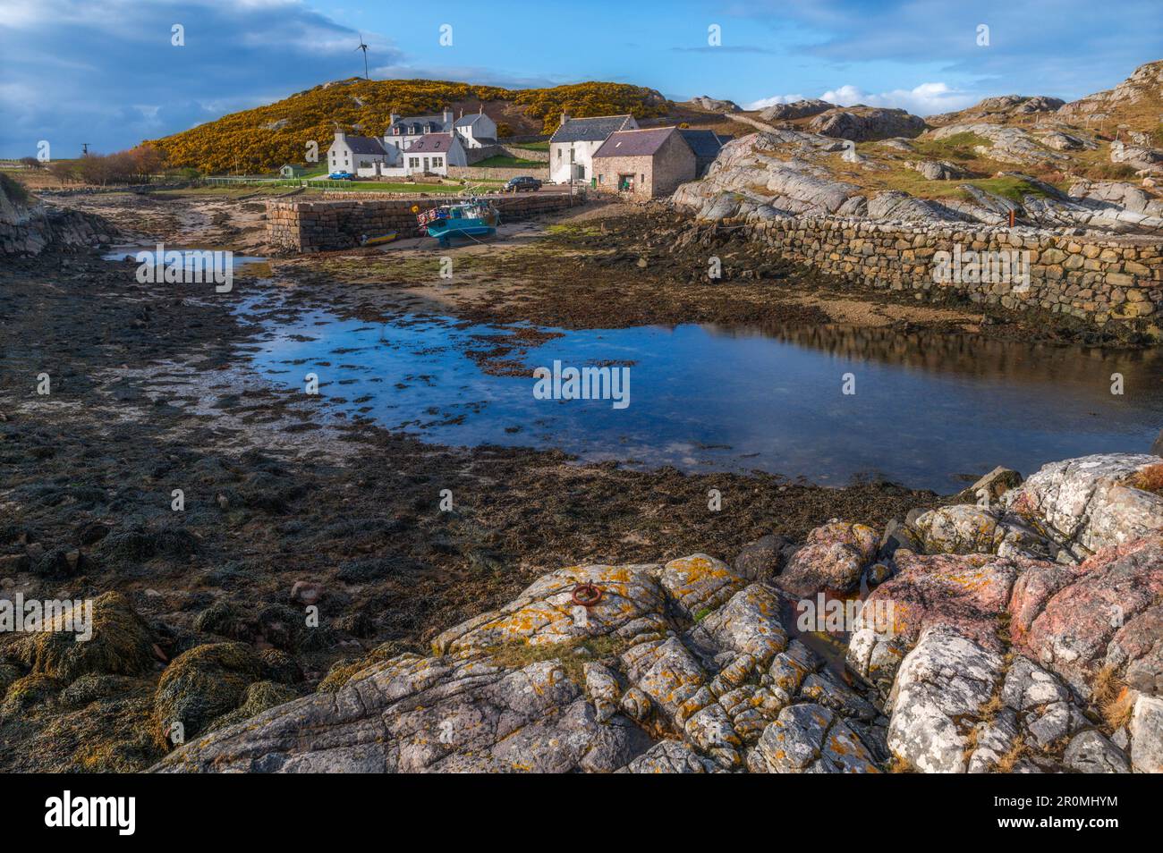 Rispond Harbour an der Nordküste Schottlands nahe Durness in Sutherland Stockfoto