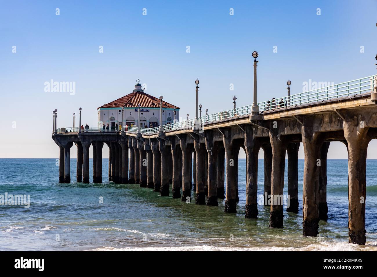 Der Manhattan Beach Pier in Kalifornien, USA, am 9. 2023. Februar Stockfoto