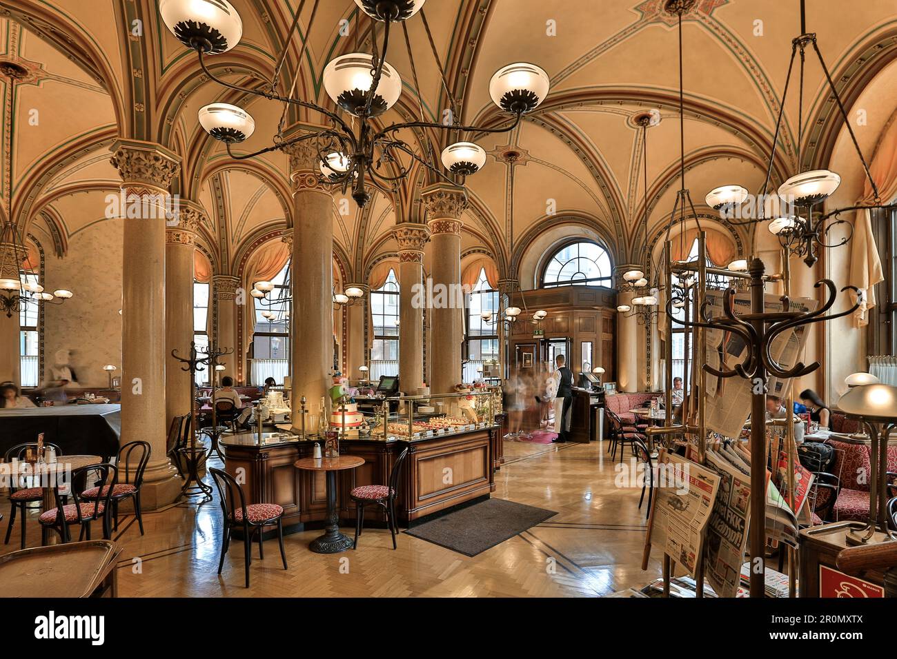 Das berühmte Café Central in Wien, Österreich Stockfoto