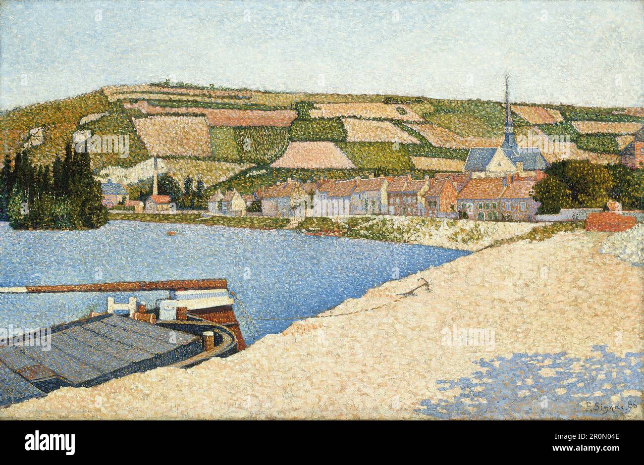 Les Andelys, Côte d’Aval Datum: 1886 Künstler: Paul Signac French, 1863-1935 Stockfoto