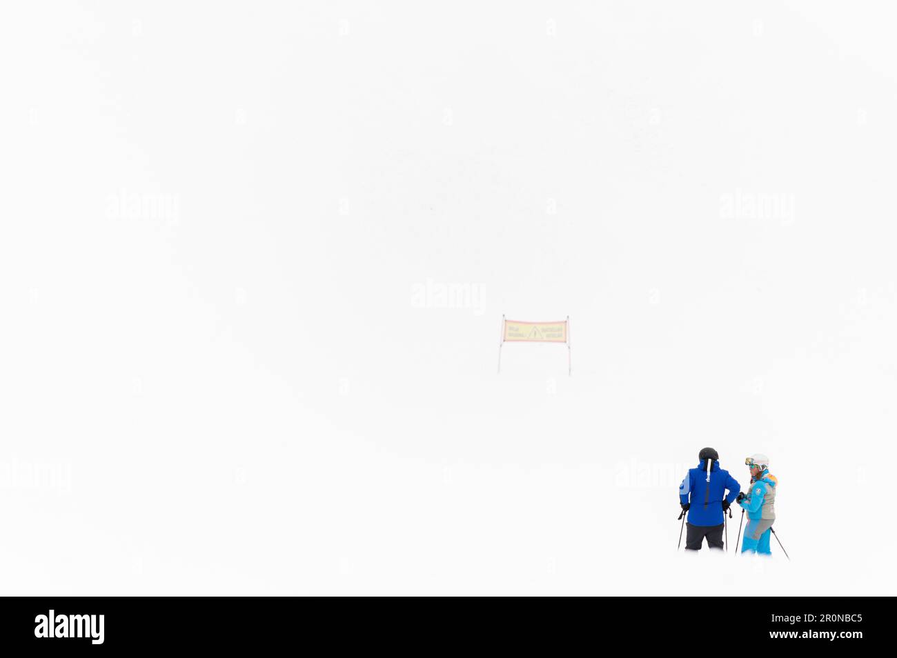 Limone Piemonte, Italien. Panorama der Skipisten Stockfoto