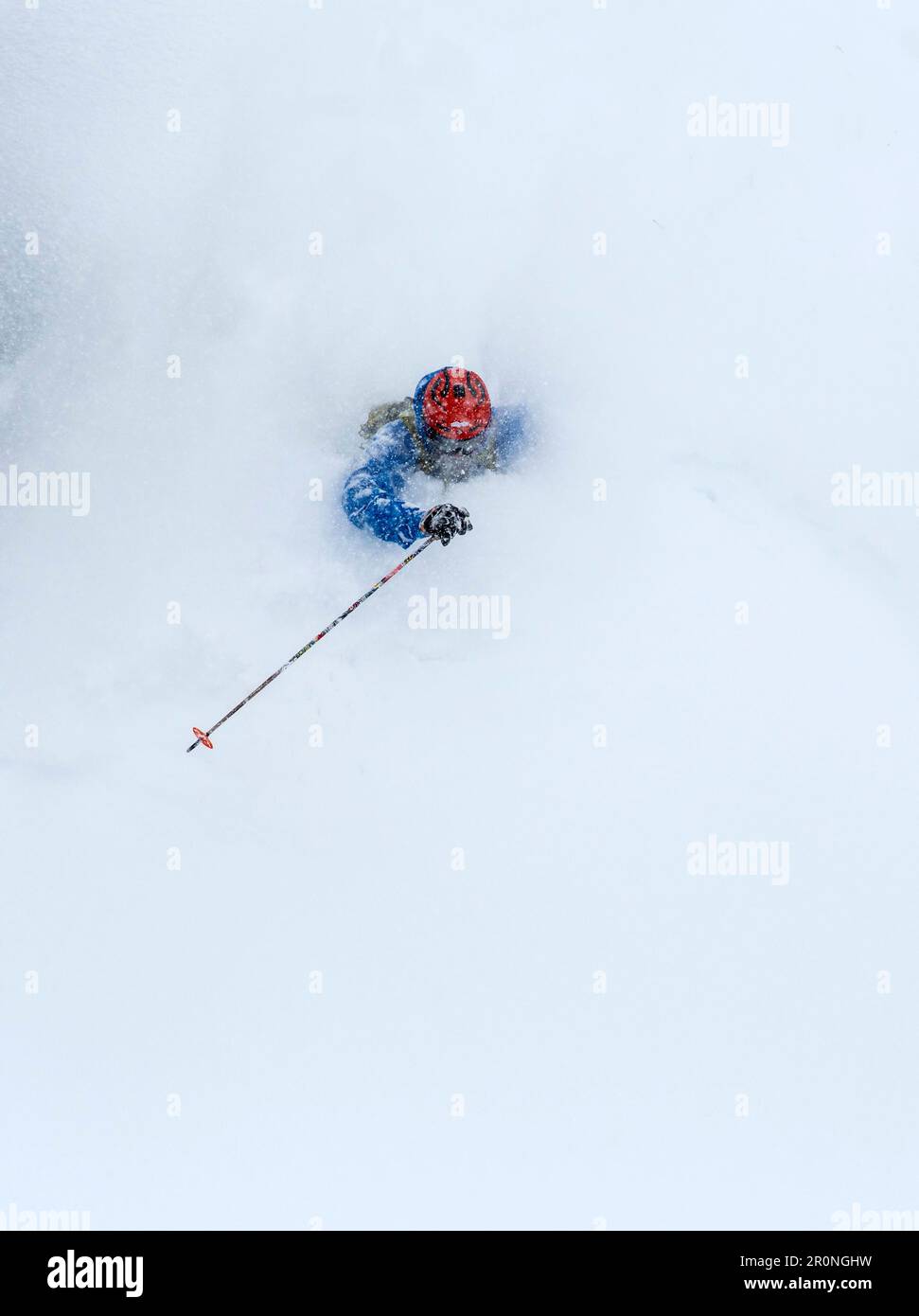 Ende April, der letzte Tiefschnee der Saison in Hintertux. Tirol, Österreich Stockfoto