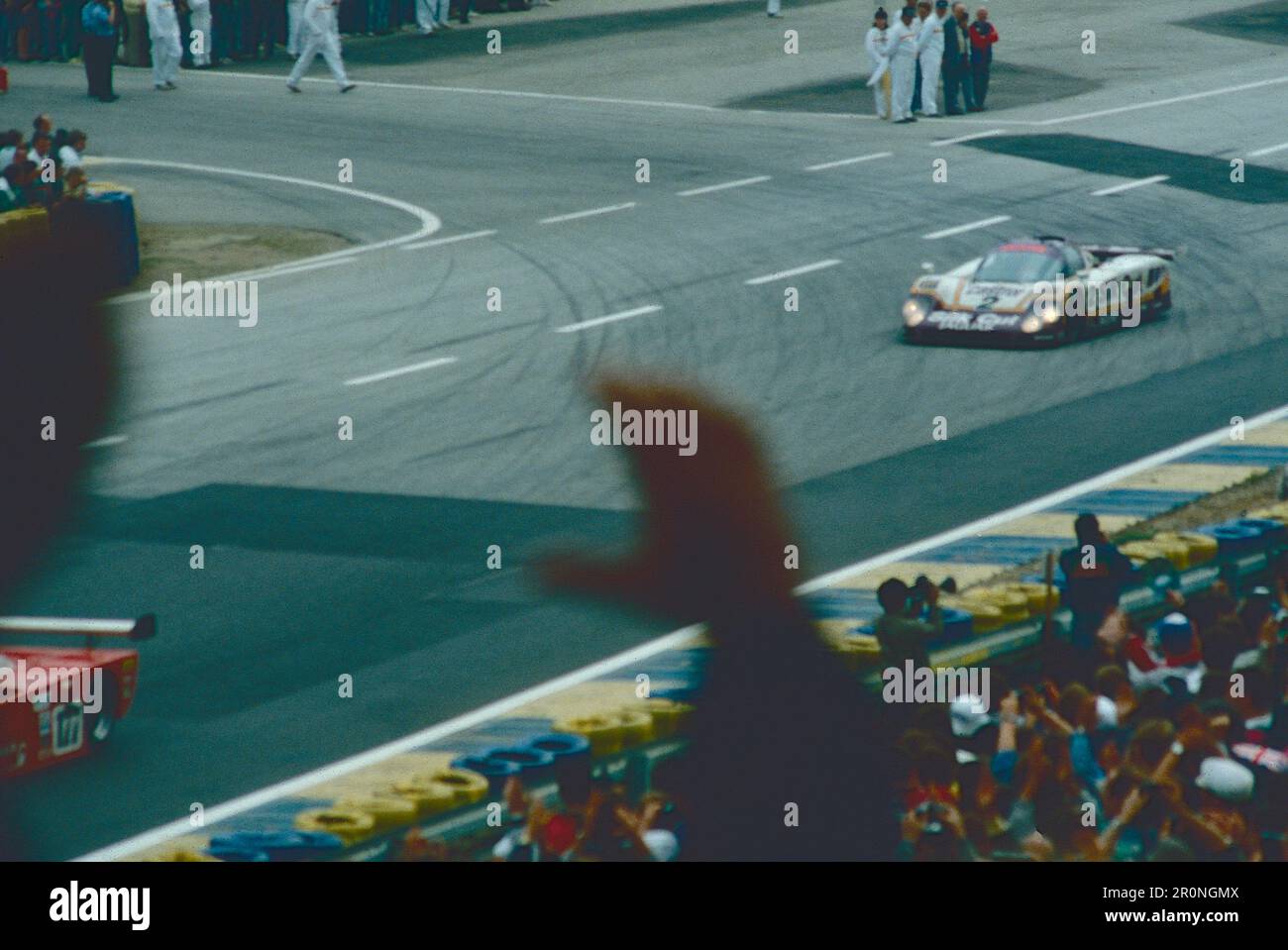 Seidenschnitt Jaguar Sportwagenmodell XJR-9 Le Mans, Frankreich, 1988 Stockfoto