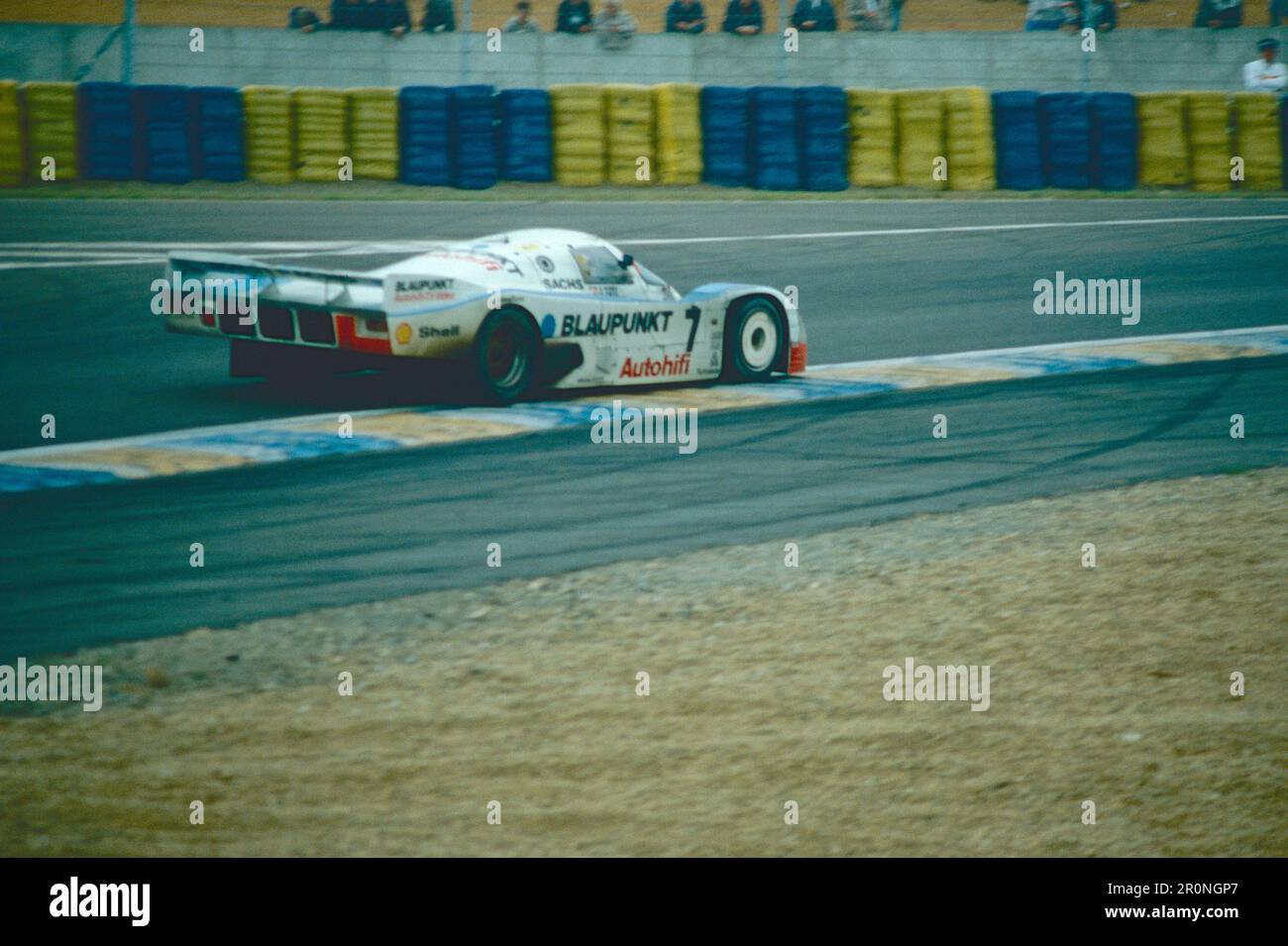 Porsche 962 C weiss 7 Blaupunkt Le Mans, Frankreich, 1988 Stockfoto