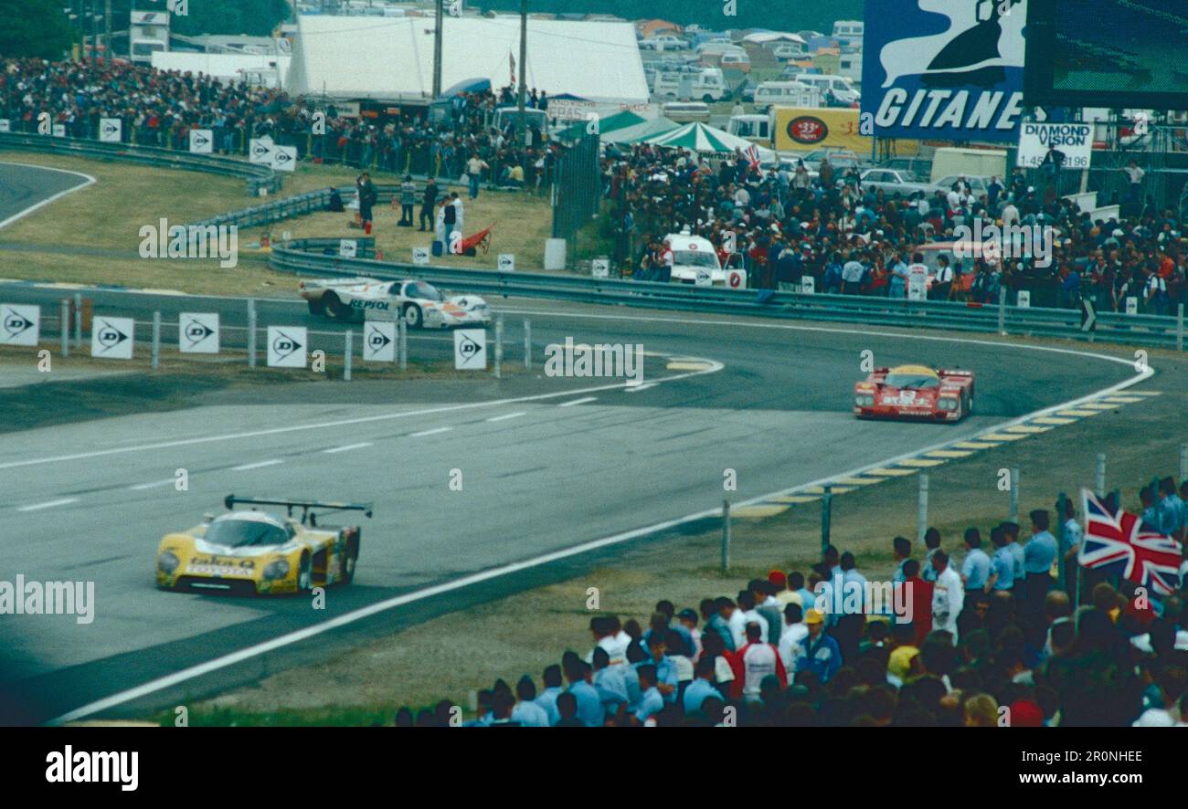 Sportwagen: Toyota 88 C, Le Mans, Frankreich, 1988 Stockfoto