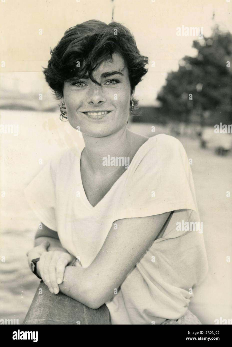 Britische Schauspielerin Janet Dibley, UK 1987 Stockfoto