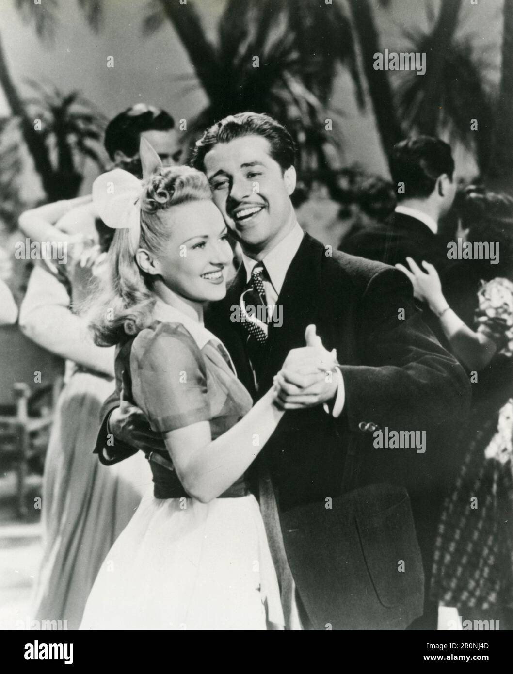 Unbekannte Filmszene mit tanzenden Männern und Frauen, USA 1950er Stockfoto