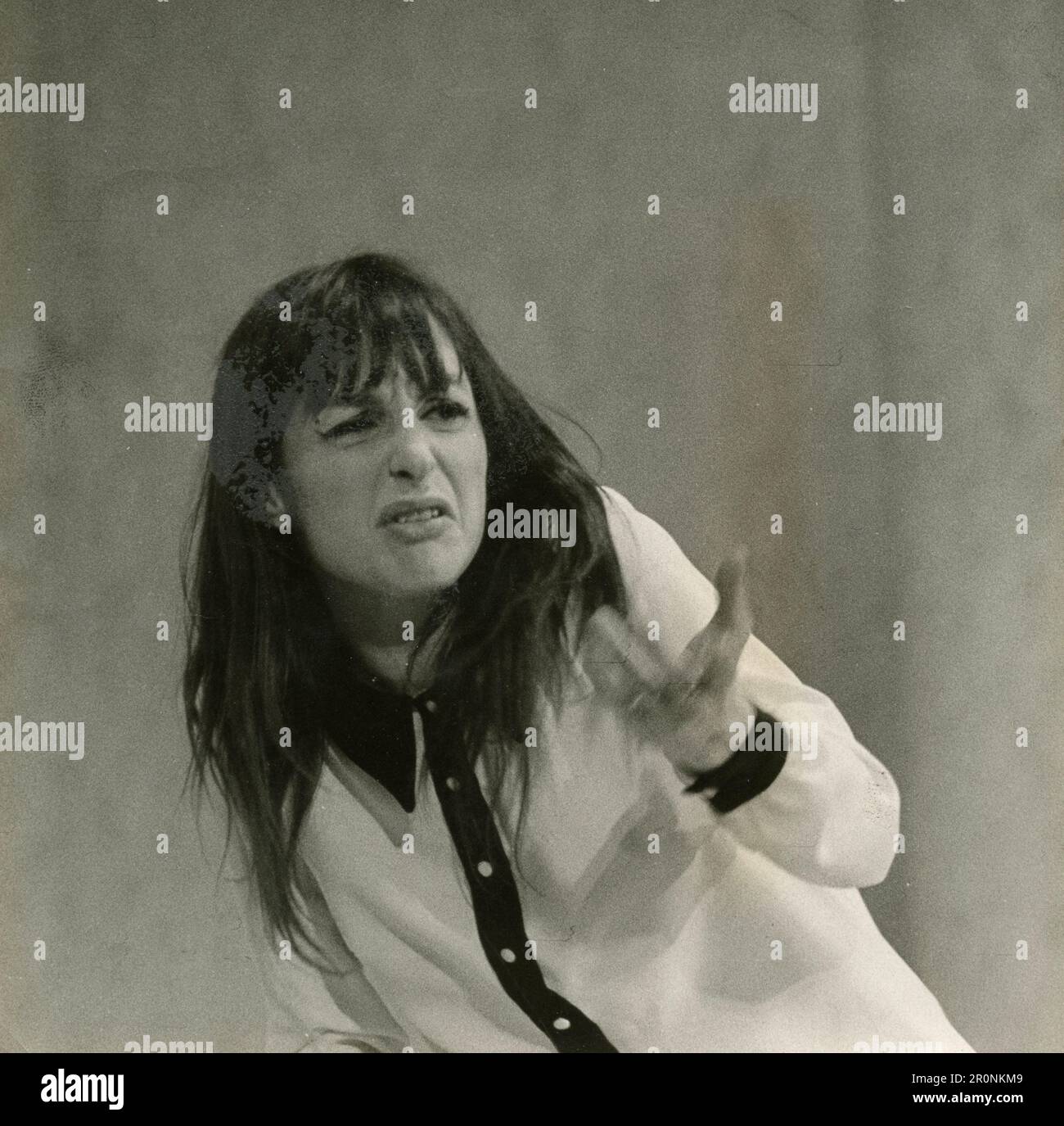 Bühnenschauspielerin macht ein Gesicht, 1960er Stockfoto