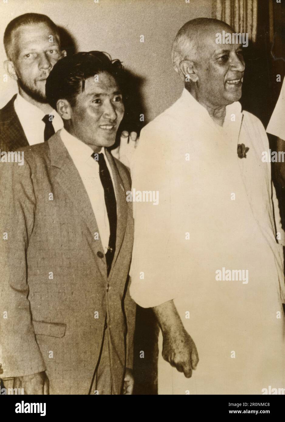 Indischer Premierminister Nehru (rechts), Indien 1964 Stockfoto