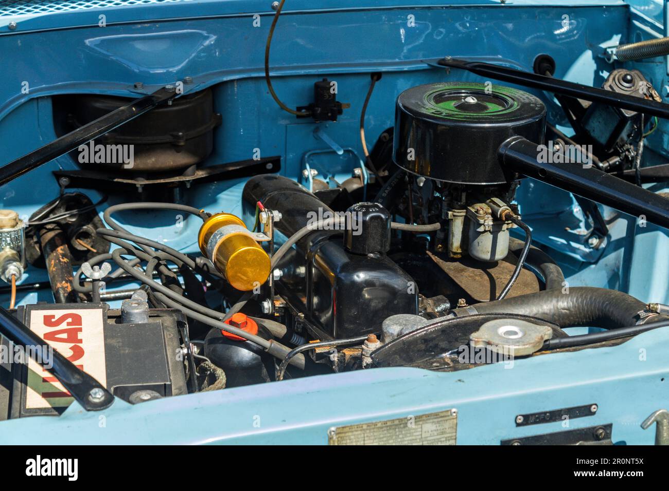 Hillman Super Minx-Motor. Ellanroad Engine House Classic Car Show 2023. Stockfoto