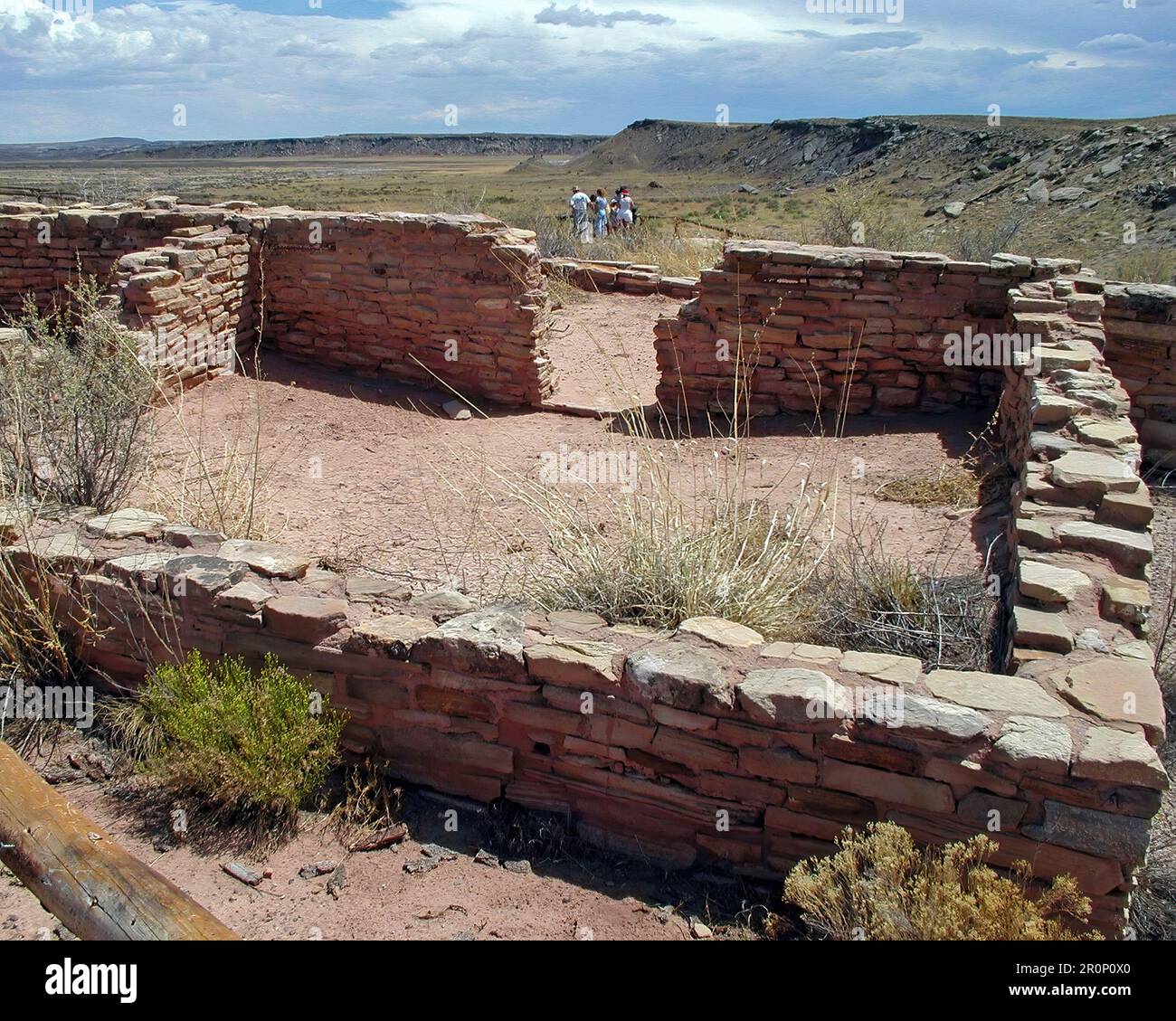 CA. 2012: Puerco Pueblo Exavated Room, Petrified Forest National Park Stockfoto