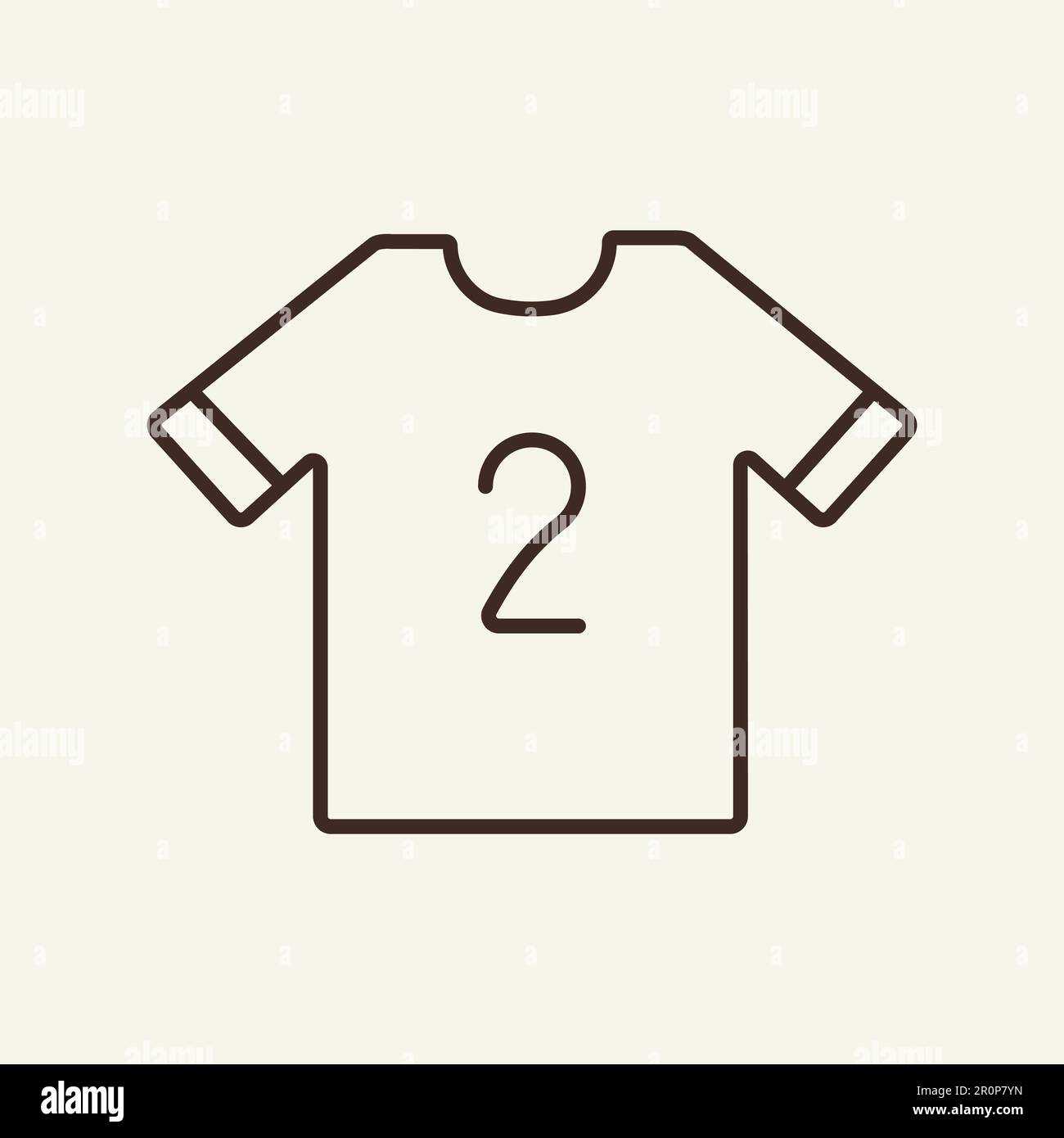 Fußball-T-Shirt-Linie Icon Stock Vektor