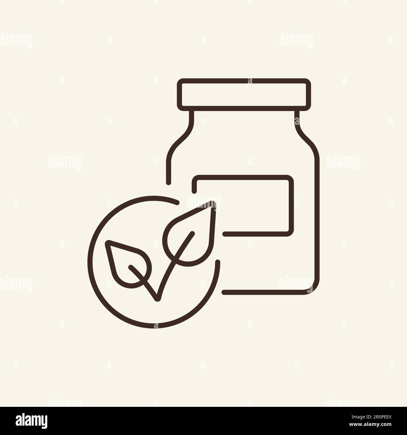 Kräuterpillen auf Herzliniensymbol Stock Vektor