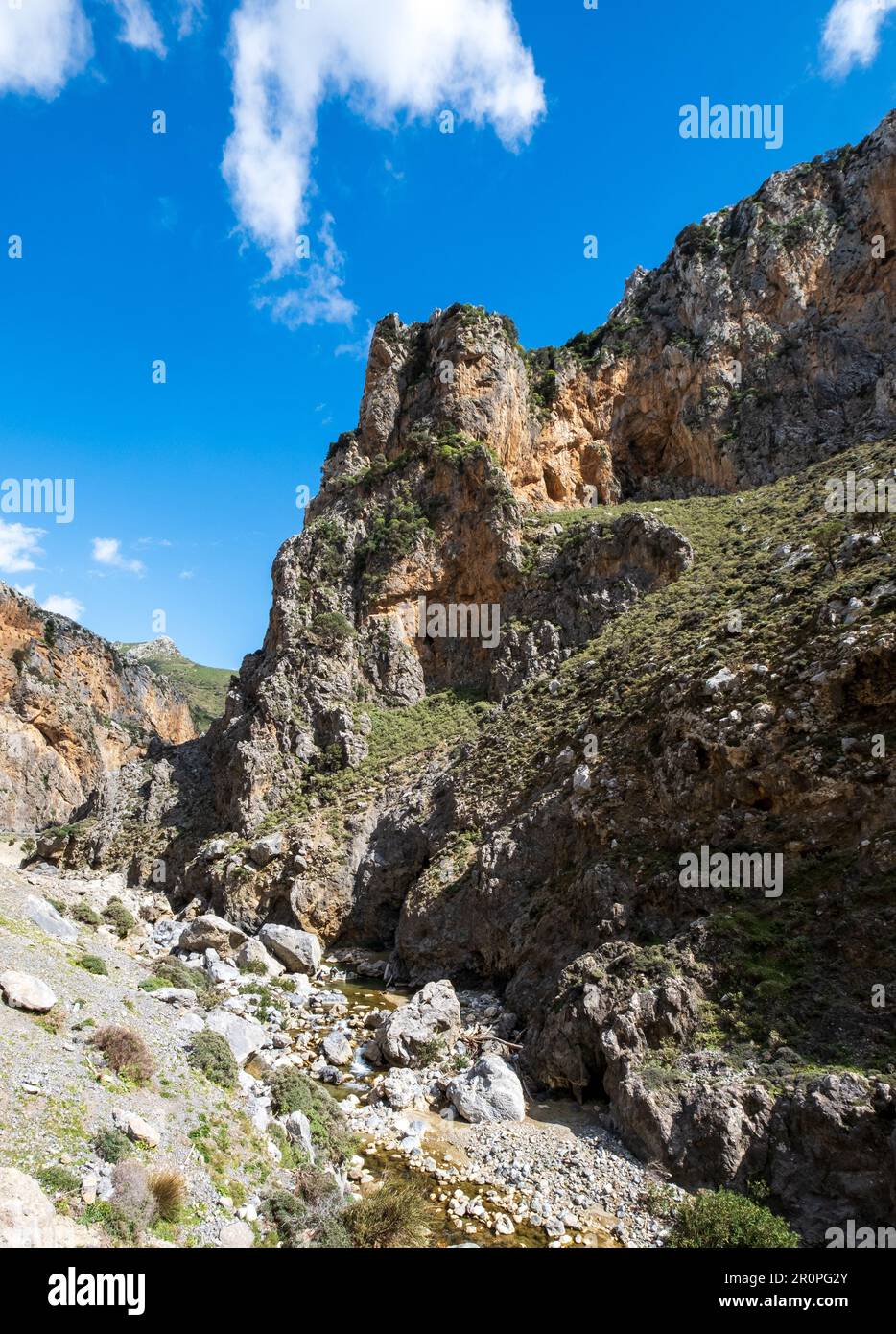 Kourtaliotiko-Schlucht, Kreta Stockfoto