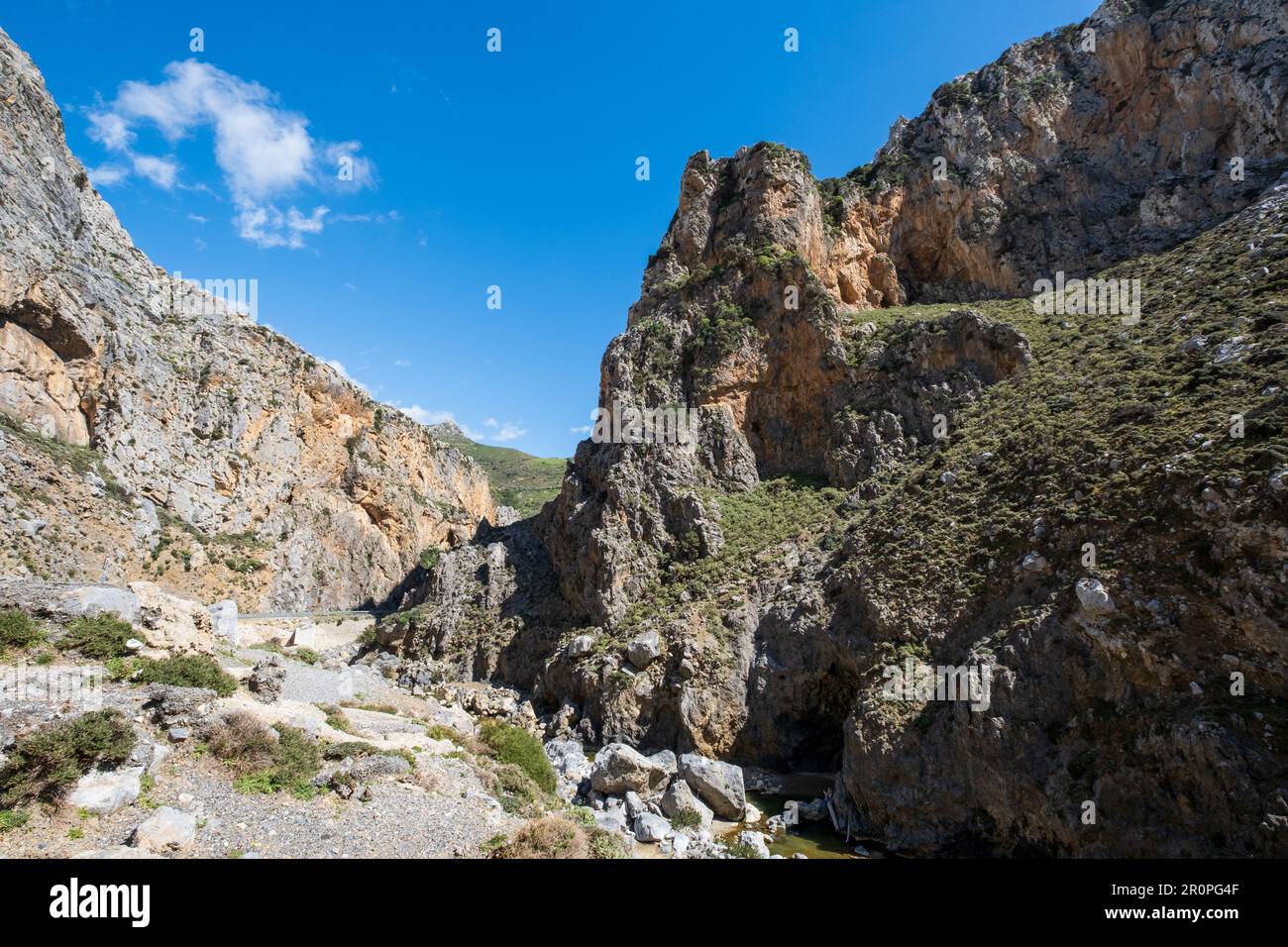 Kourtaliotiko-Schlucht, Kreta Stockfoto