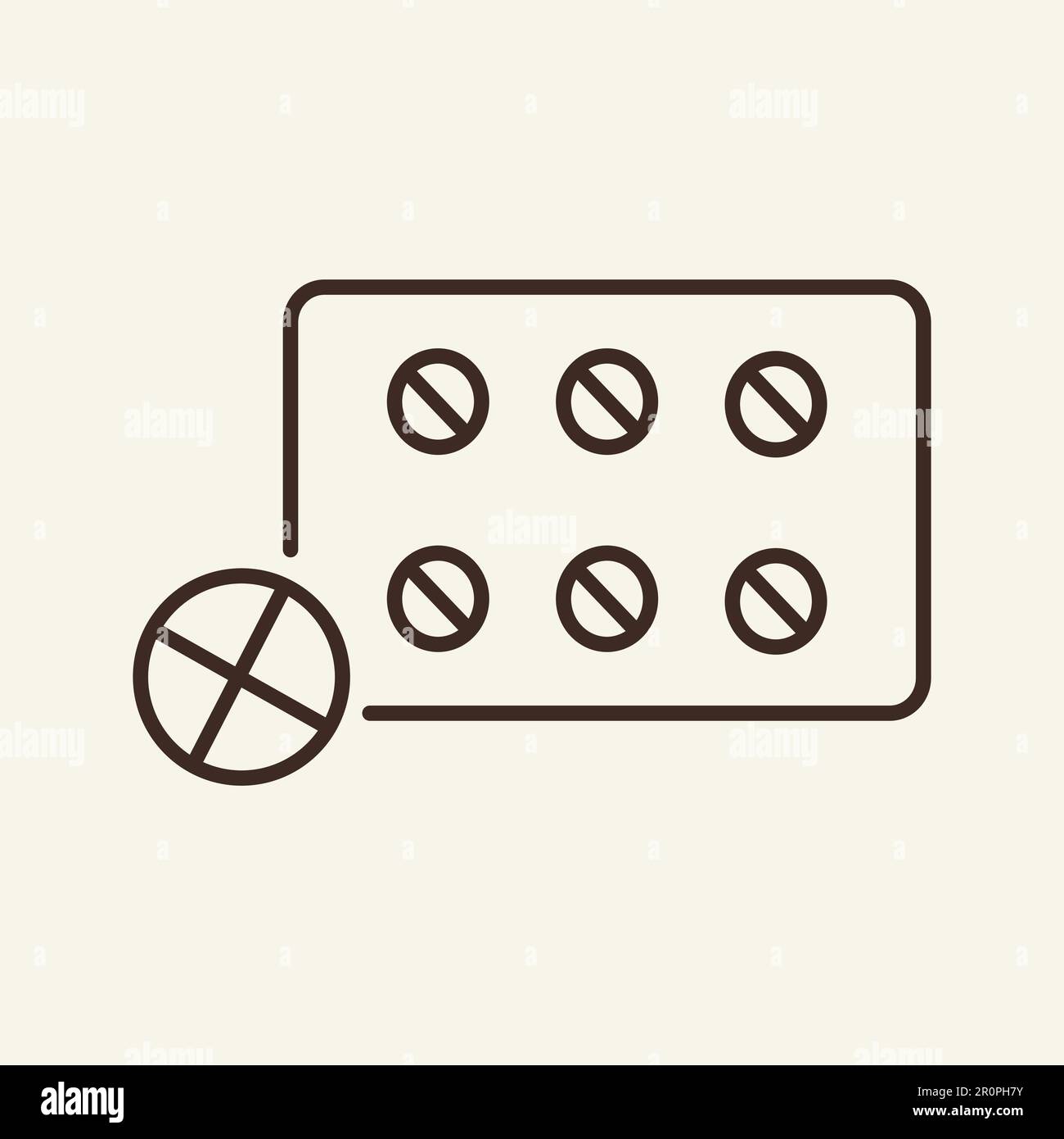 Symbol für die Pillenlinie Stock Vektor