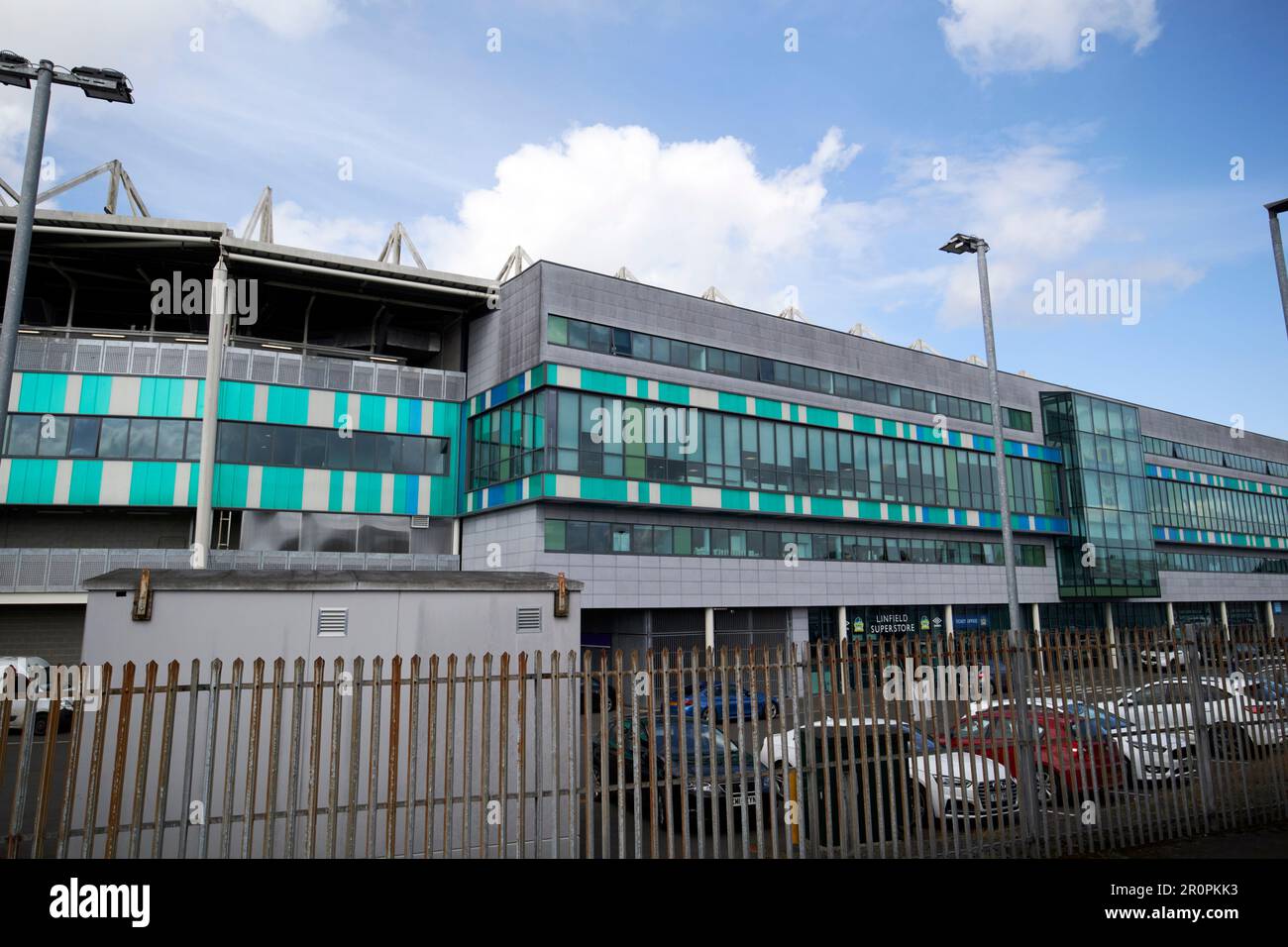Windsor Park Nordirland Nationalfußballstadion und Heimstadion des Linfield FC Belfast, Nordirland, großbritannien Stockfoto