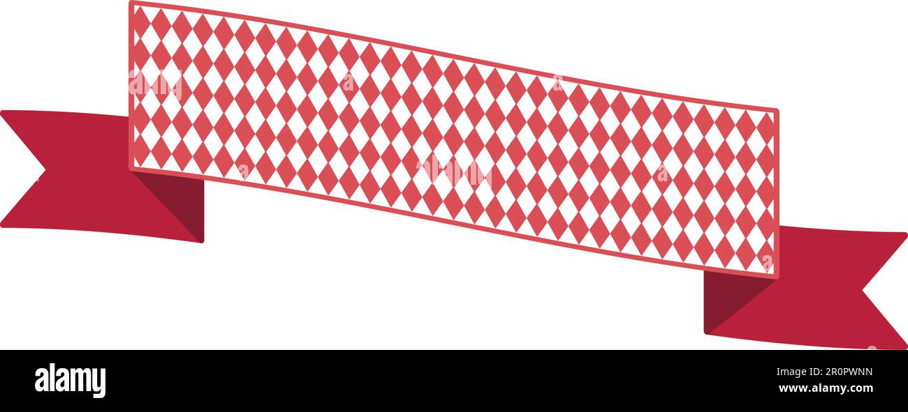 Oktoberfest Banner in bayrischen Farben mit Rautenmuster Stock Vector