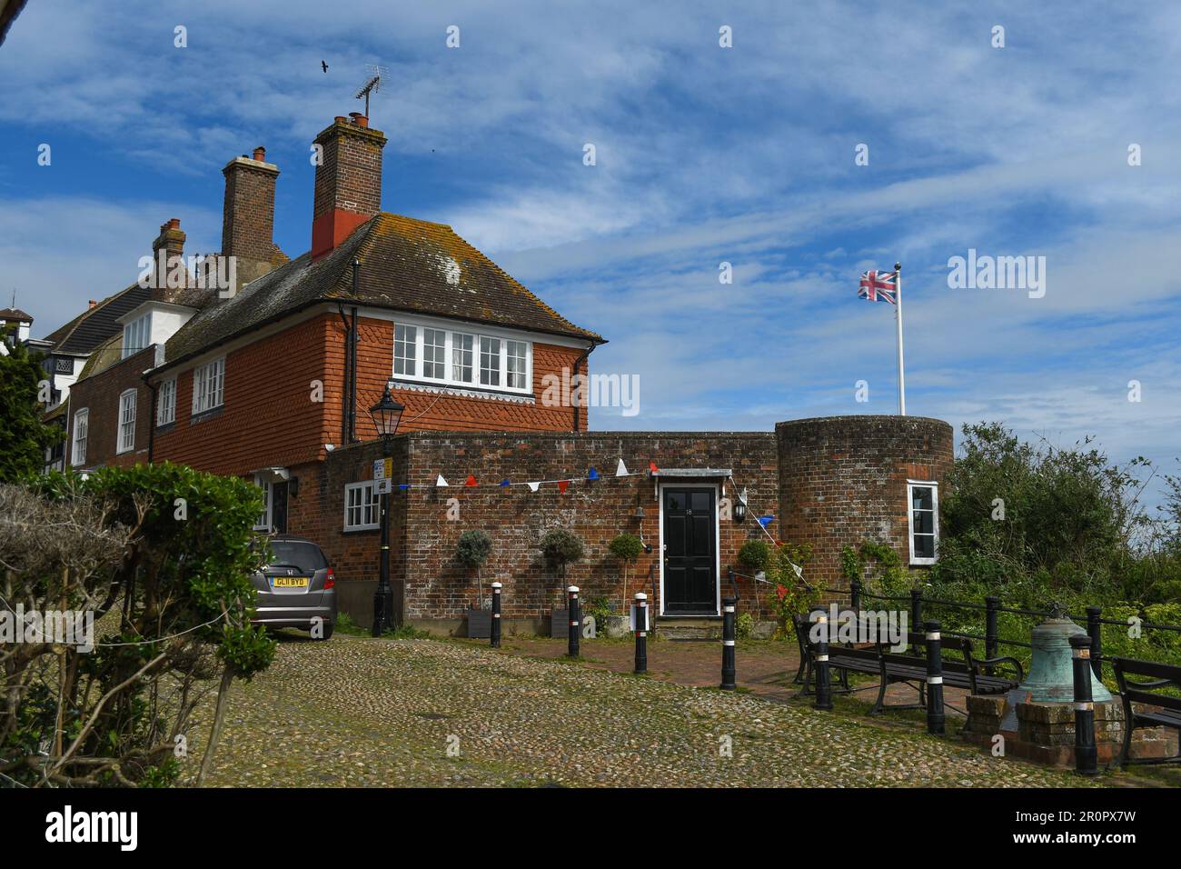 Watchbell Street in Rye Stockfoto