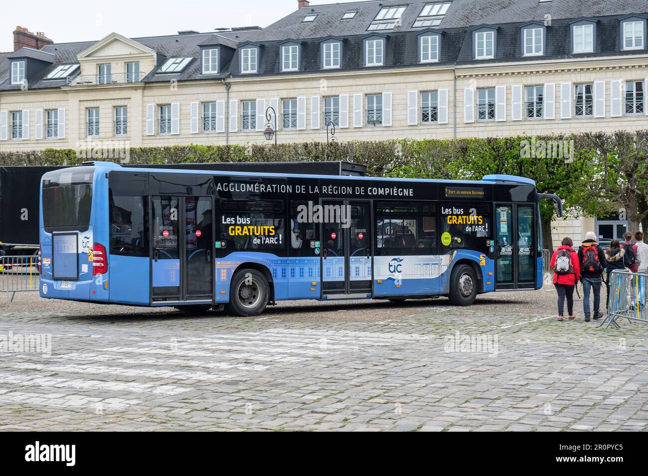 Kostenloser Bus der Region Compiegne | Service de Bus gratuit de l'Agglomeration de la Region de Compiegne Stockfoto